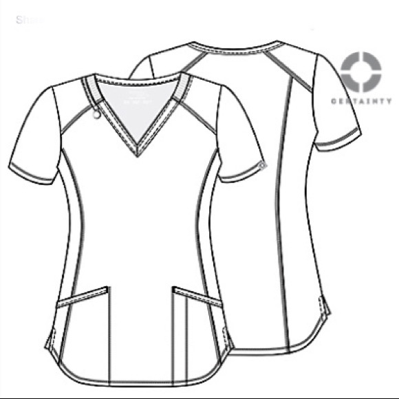 Infinity Vneck Scrub Top (Navy) - Picture 5 of 5